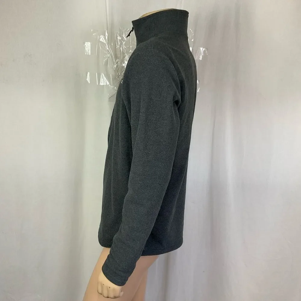The North Face Men's Gray Fleece Long Sleeve 1/4 Zip Jacket Size M